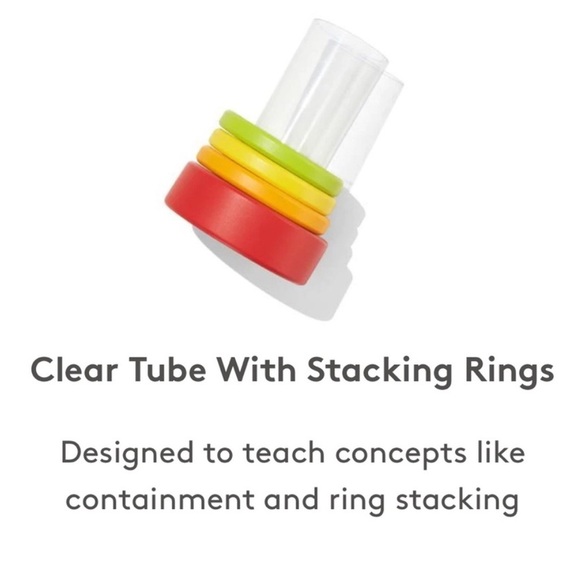 Lovevery Clear Tube With Stacking Rings - Picture 1 of 3